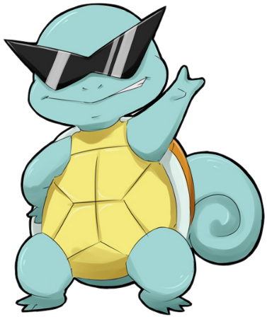 Cool Squirtle With Sunglasses PNG