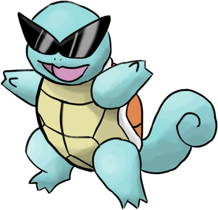 Cool Squirtlewith Sunglasses PNG