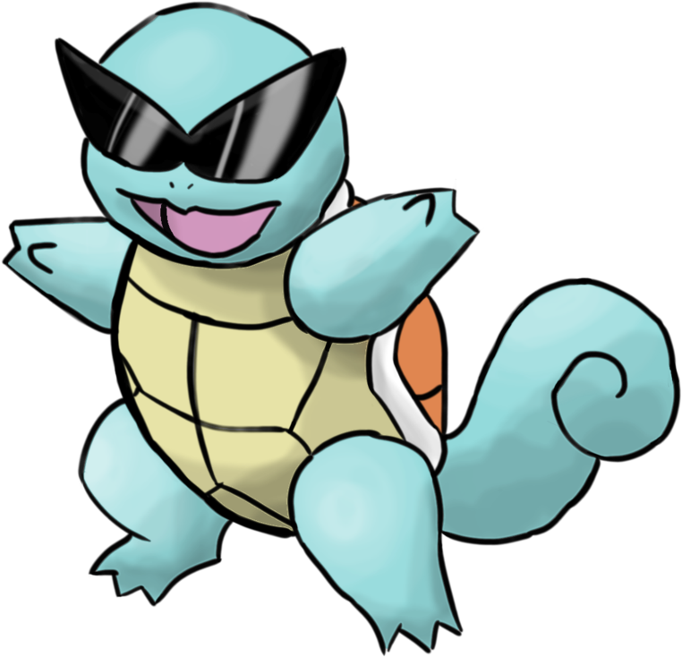 Download Cool Squirtlewith Sunglasses | Wallpapers.com