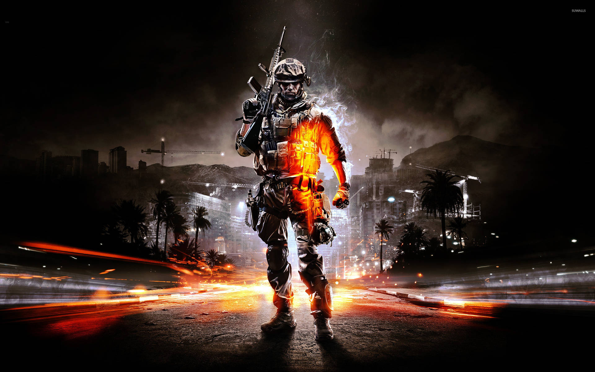 Cool Standing Soldier Battlefield 3 Wallpaper