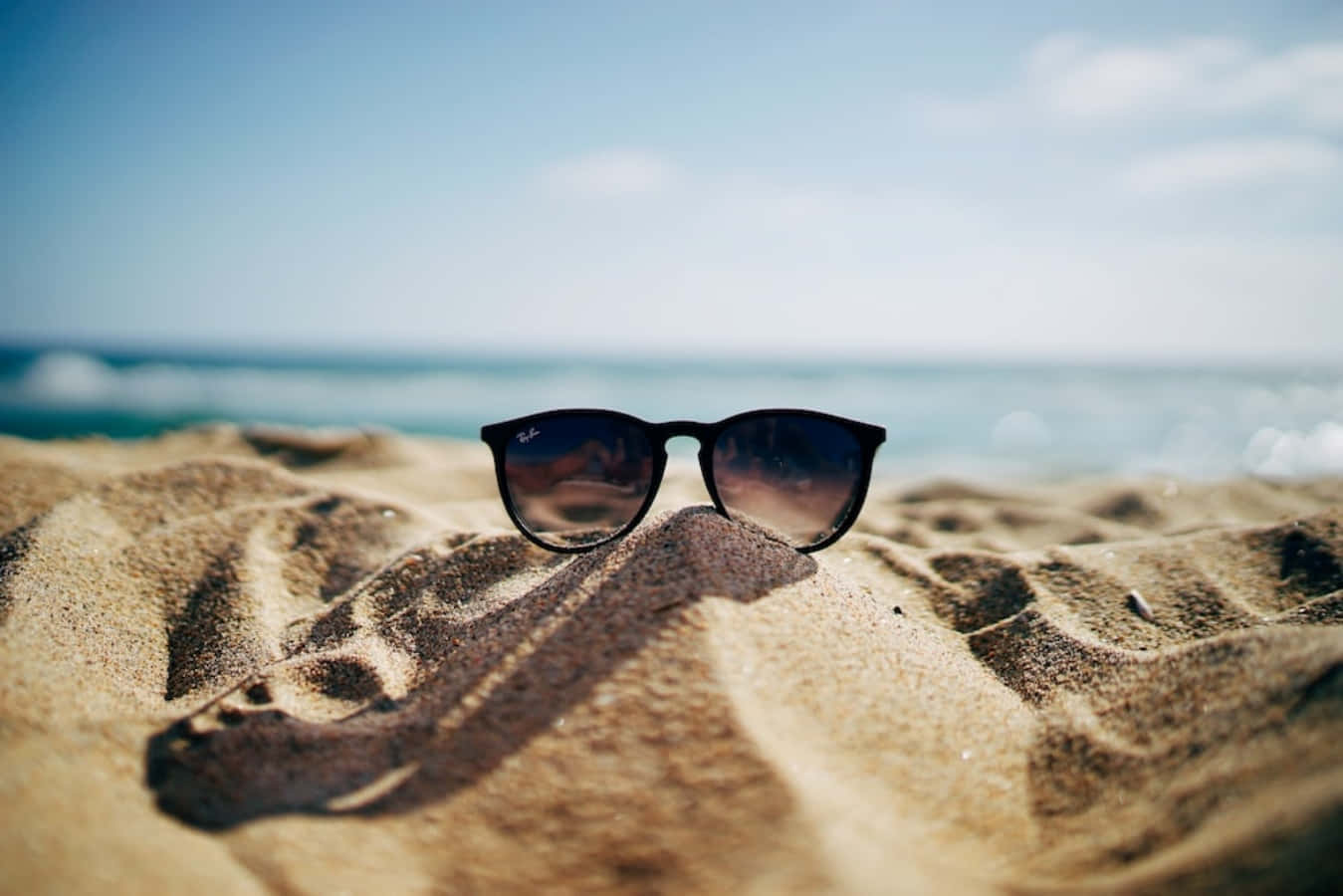 Cool Summer Sunglasses On The Sand Wallpaper