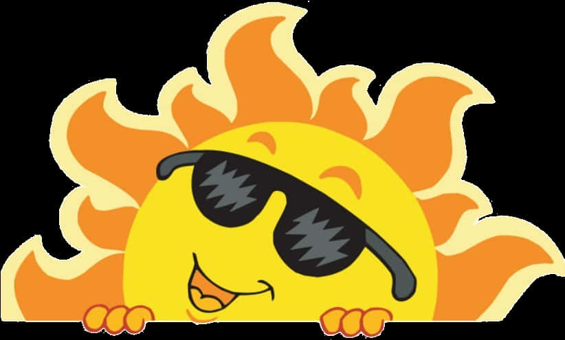 Cool Sun With Sunglasses PNG