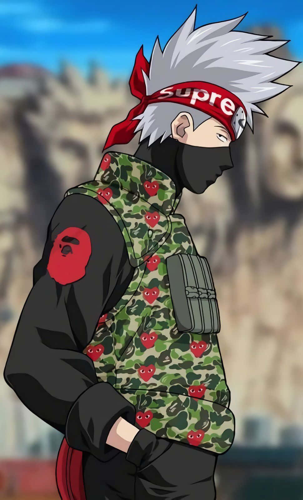 Genialfondo De Pantalla De Supreme Anime Naruto Kakashi Fondo de pantalla