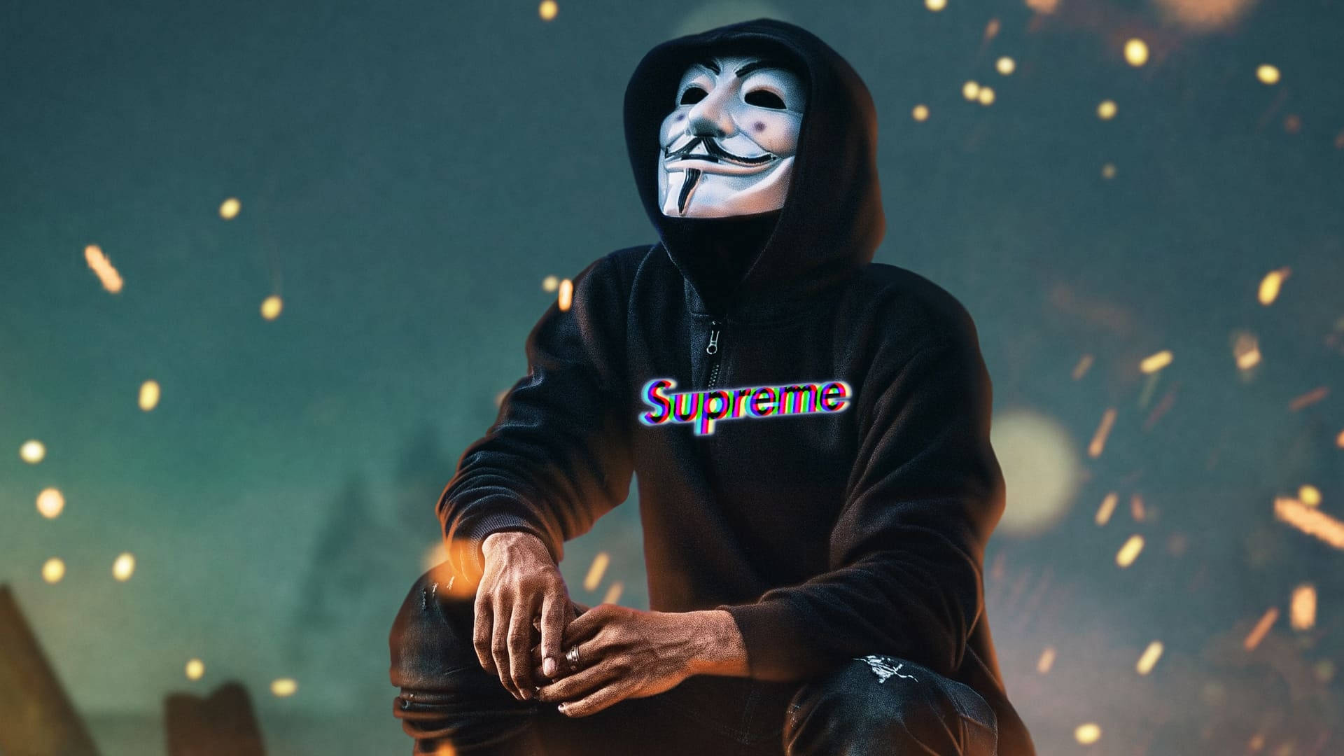Cool Supreme Anonymous Embers Wallpaper
