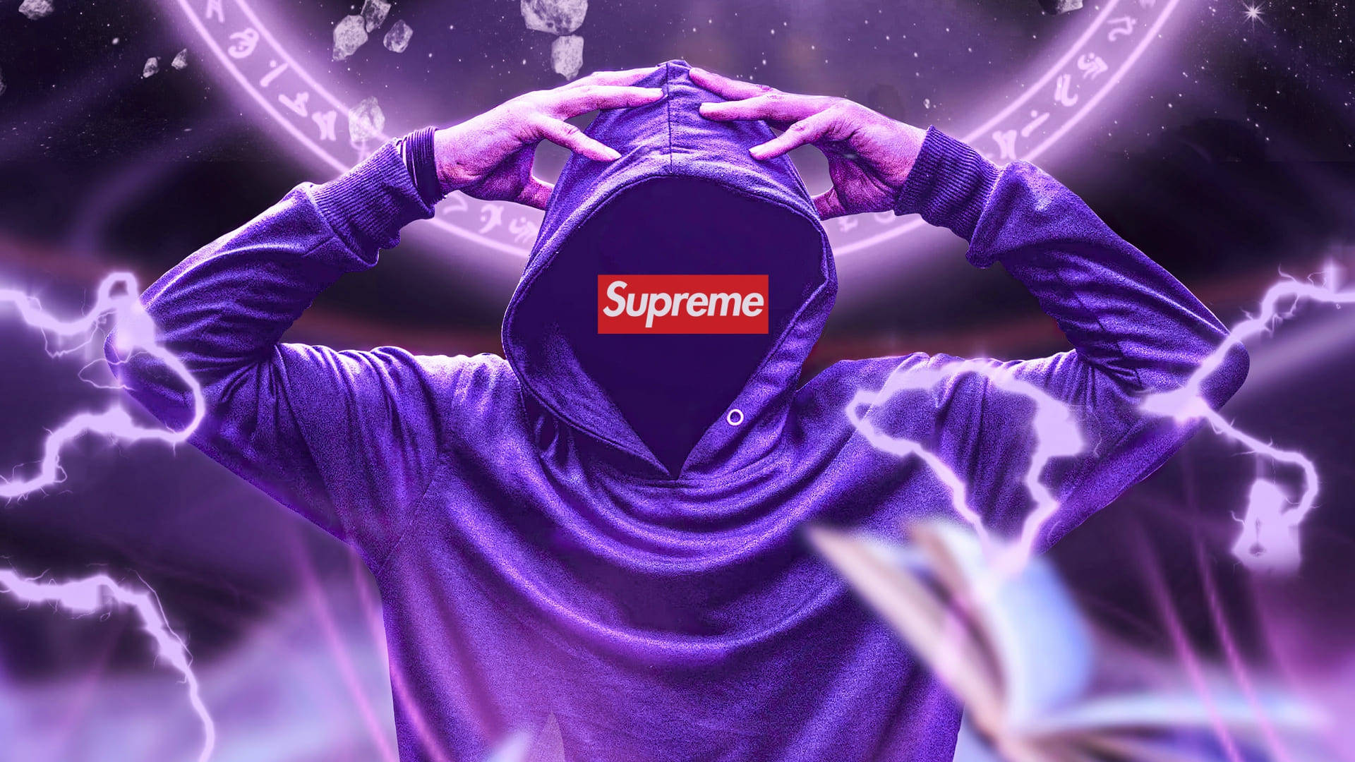 Cool Supreme Purple Hoodie