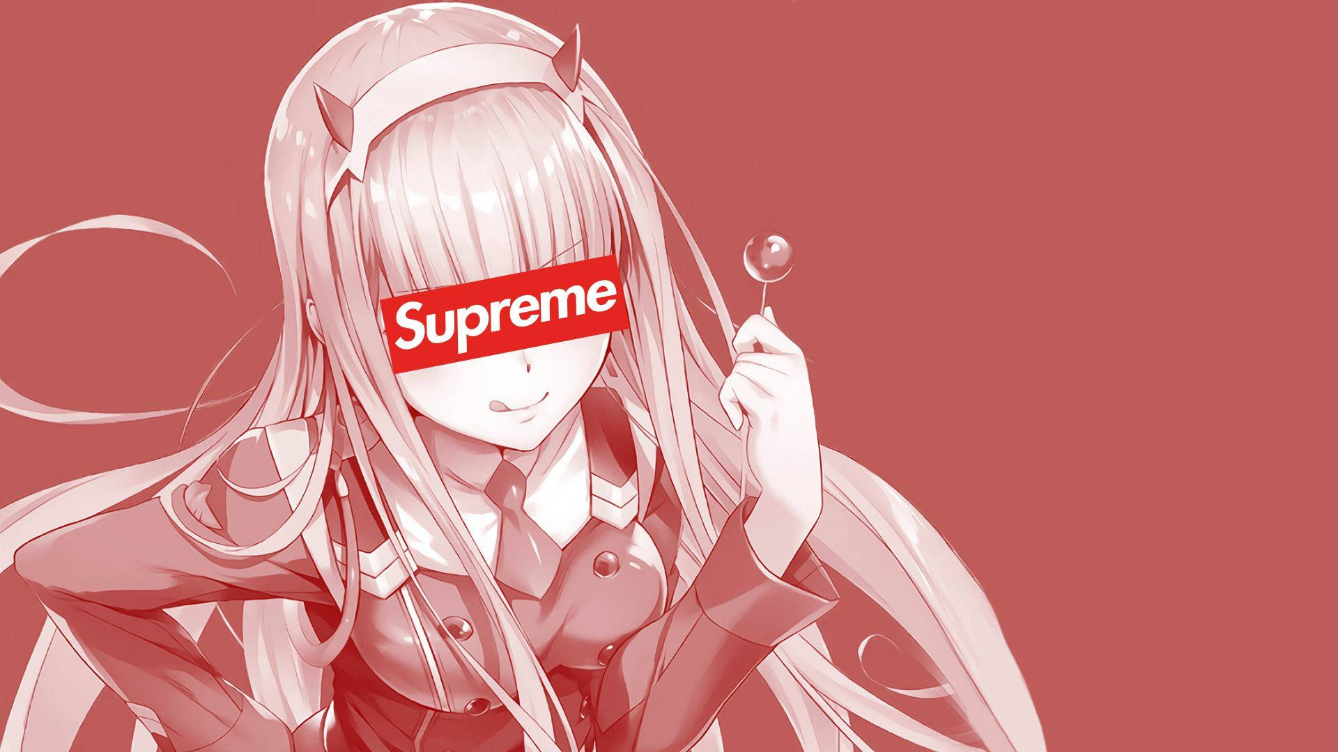 Cool Supreme Red Anime Girl