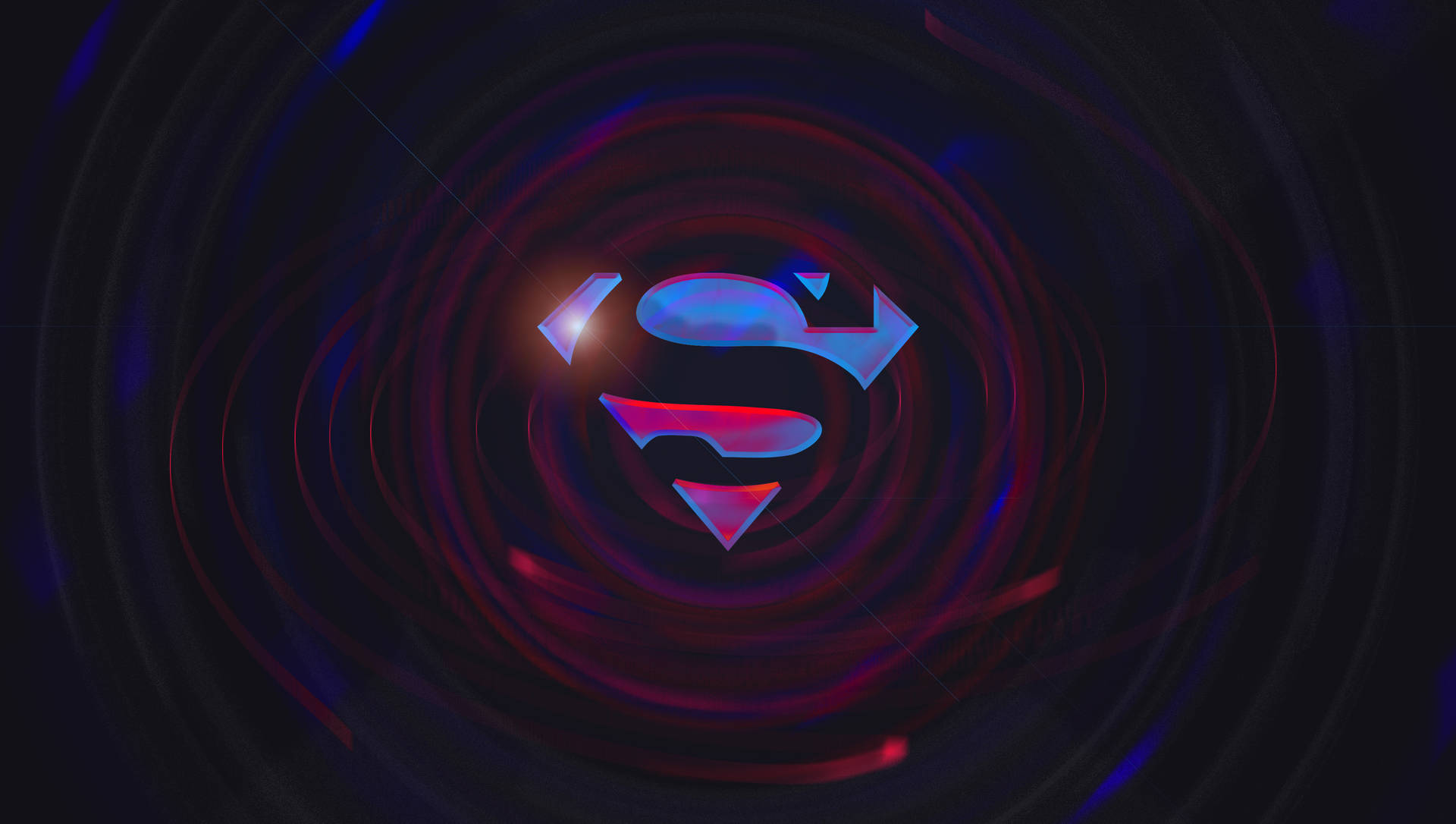 Cool Tunnel Superman Symbol Iphone Wallpaper