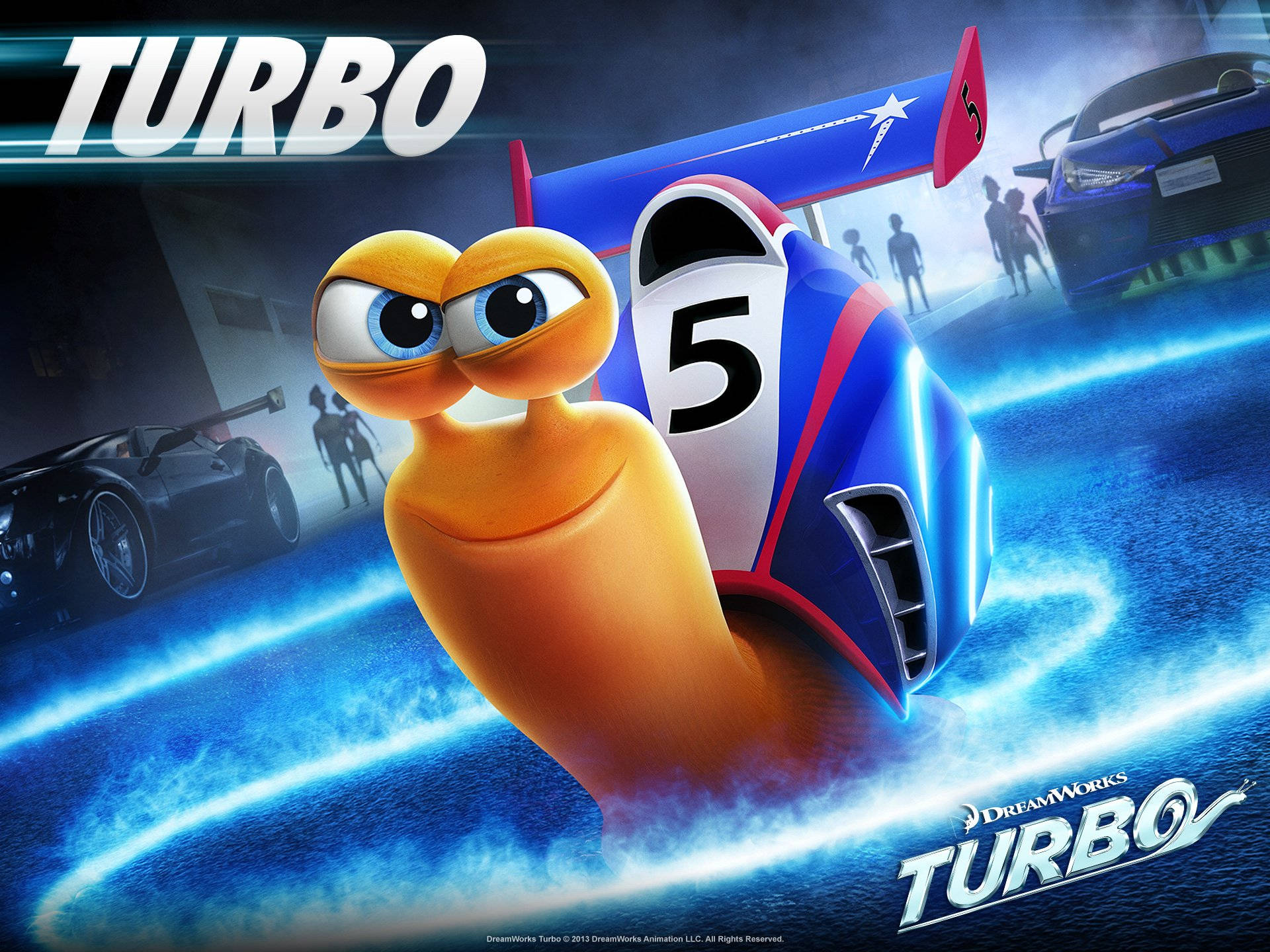 Cool Turbo Animed Film Poster Background