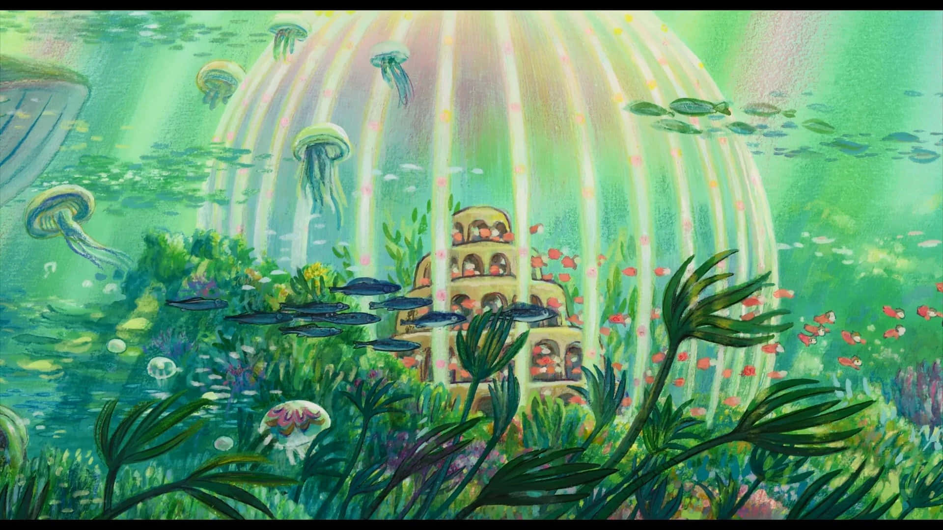 Cool Underwater Kingdom Gake No Ue No Ponyo Wallpaper