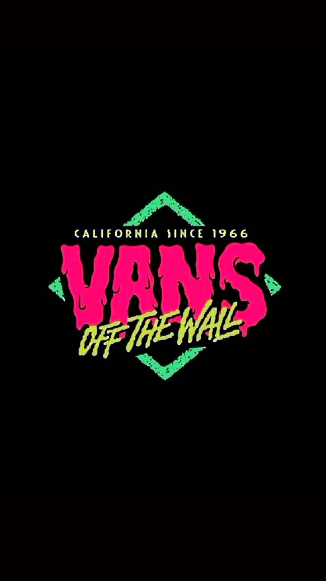 Vans Off The Wall Logo On A Black Background Wallpaper