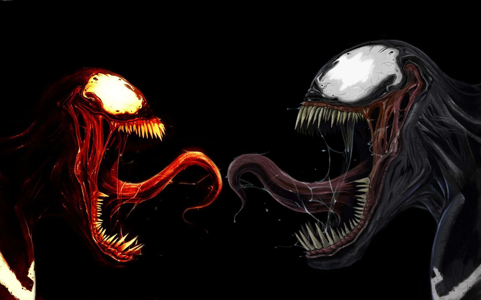 Impresionantearte De Venom Vs Carnage Para Los Fanáticos Fondo de pantalla