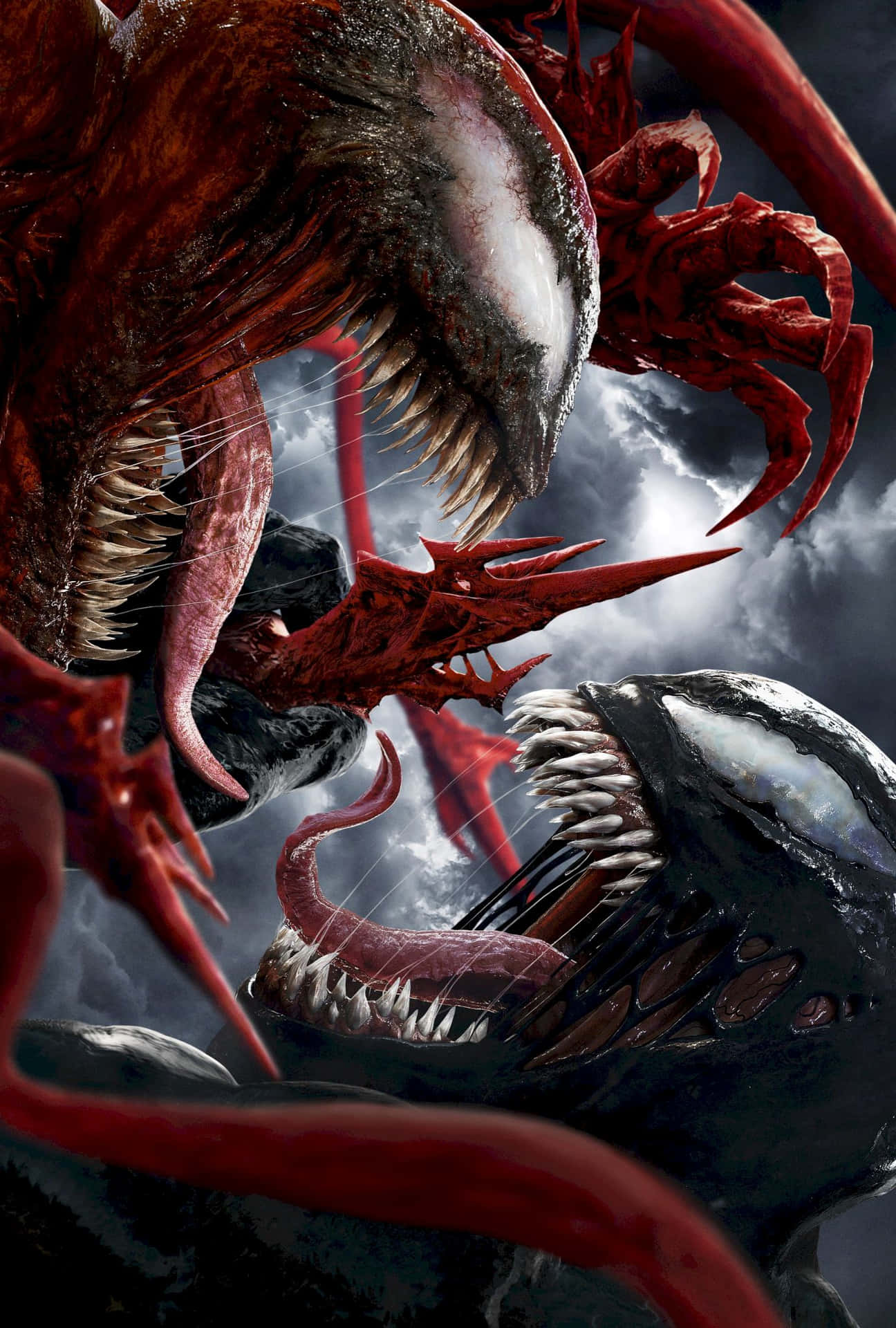 Denepiska Konfrontationen - Venom Mot Carnage Wallpaper