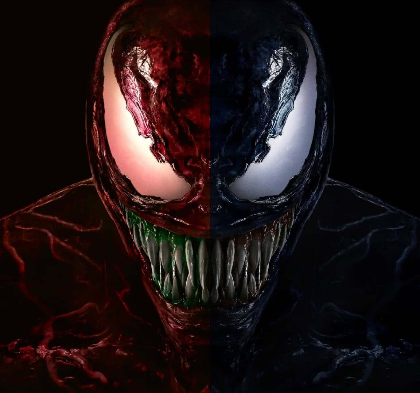 Cool Venom Vs Carnage Double Identity Face Wallpaper