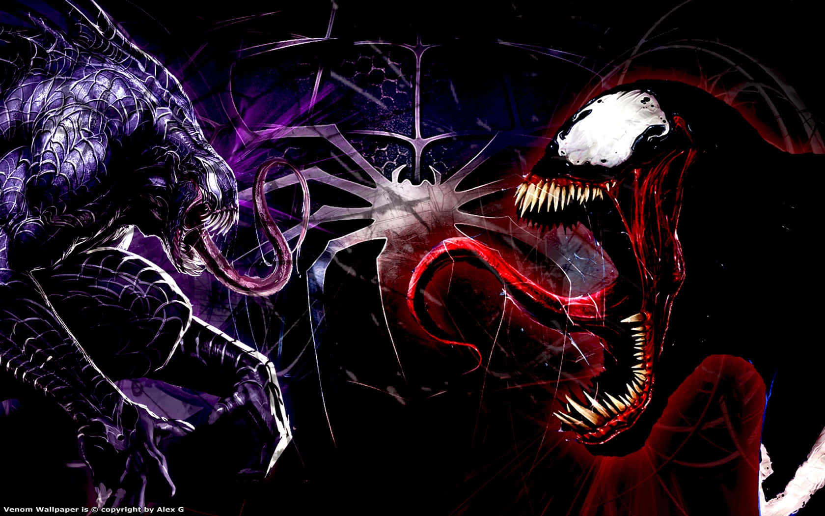 Cool Venom Vs Carnage Dark Wallpaper