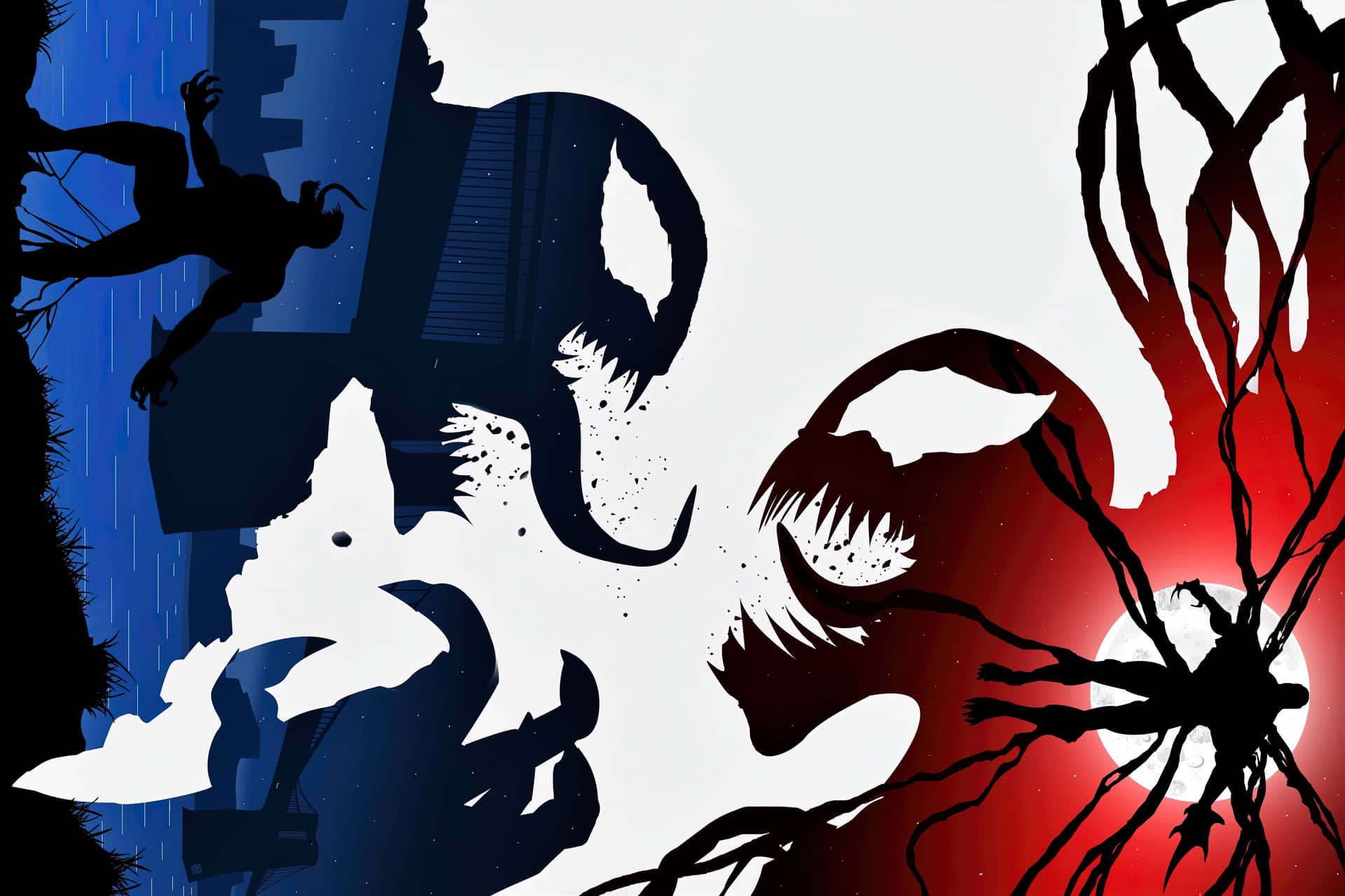 Den episke kamp mellem Cool Venom og Carnage Wallpaper