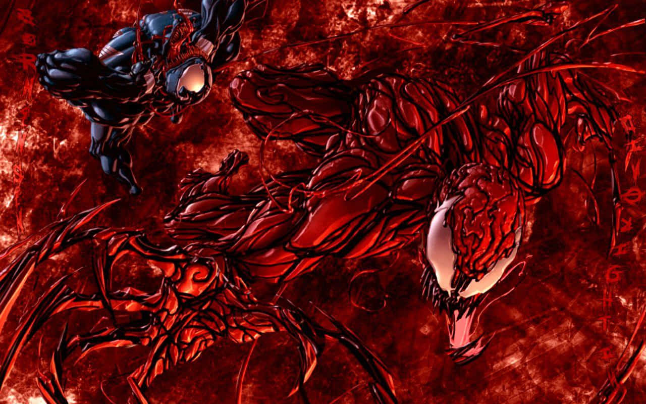 "A epic battle between Cool Venom and Carnage!" Wallpaper