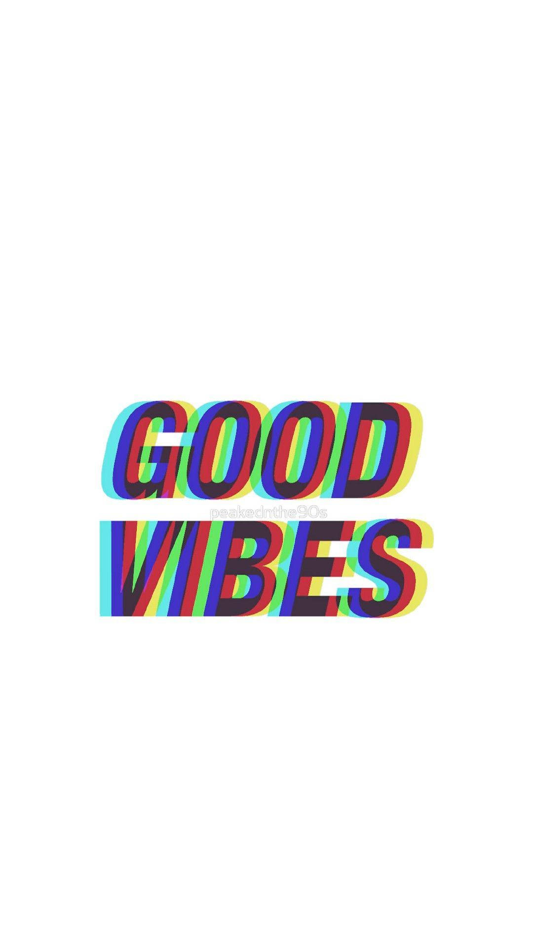 Good Vibes Logo On A White Background Wallpaper