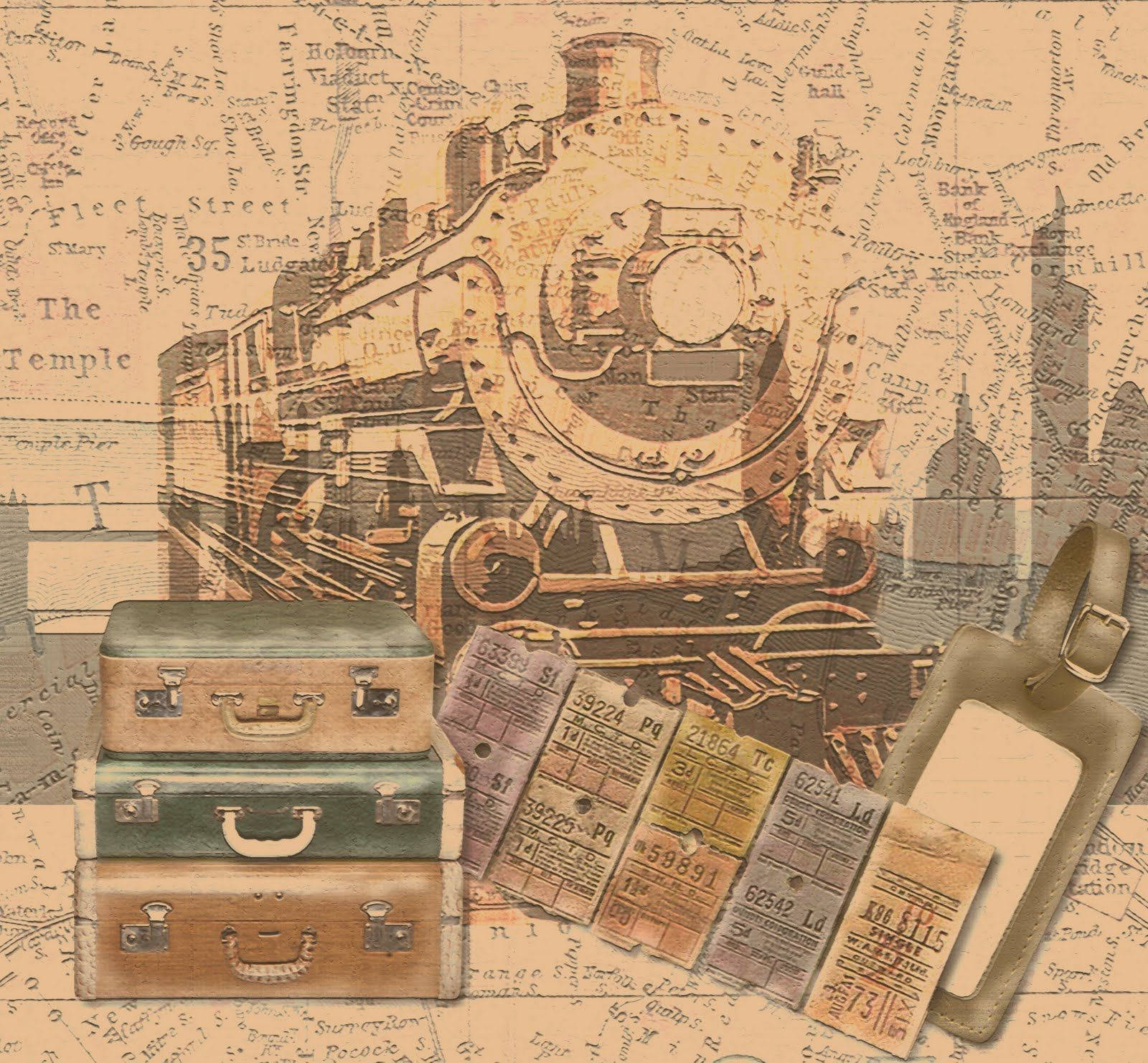 A Train Is On A Map Wallpaper