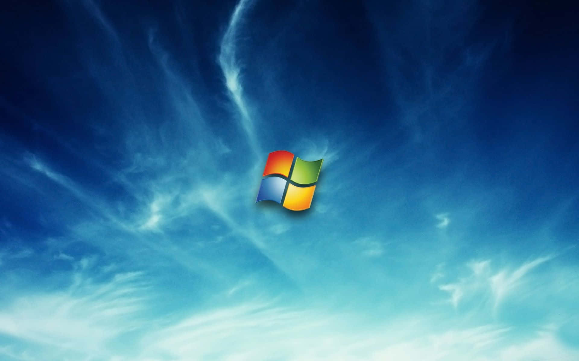 Windows 7-logo i himlen Wallpaper
