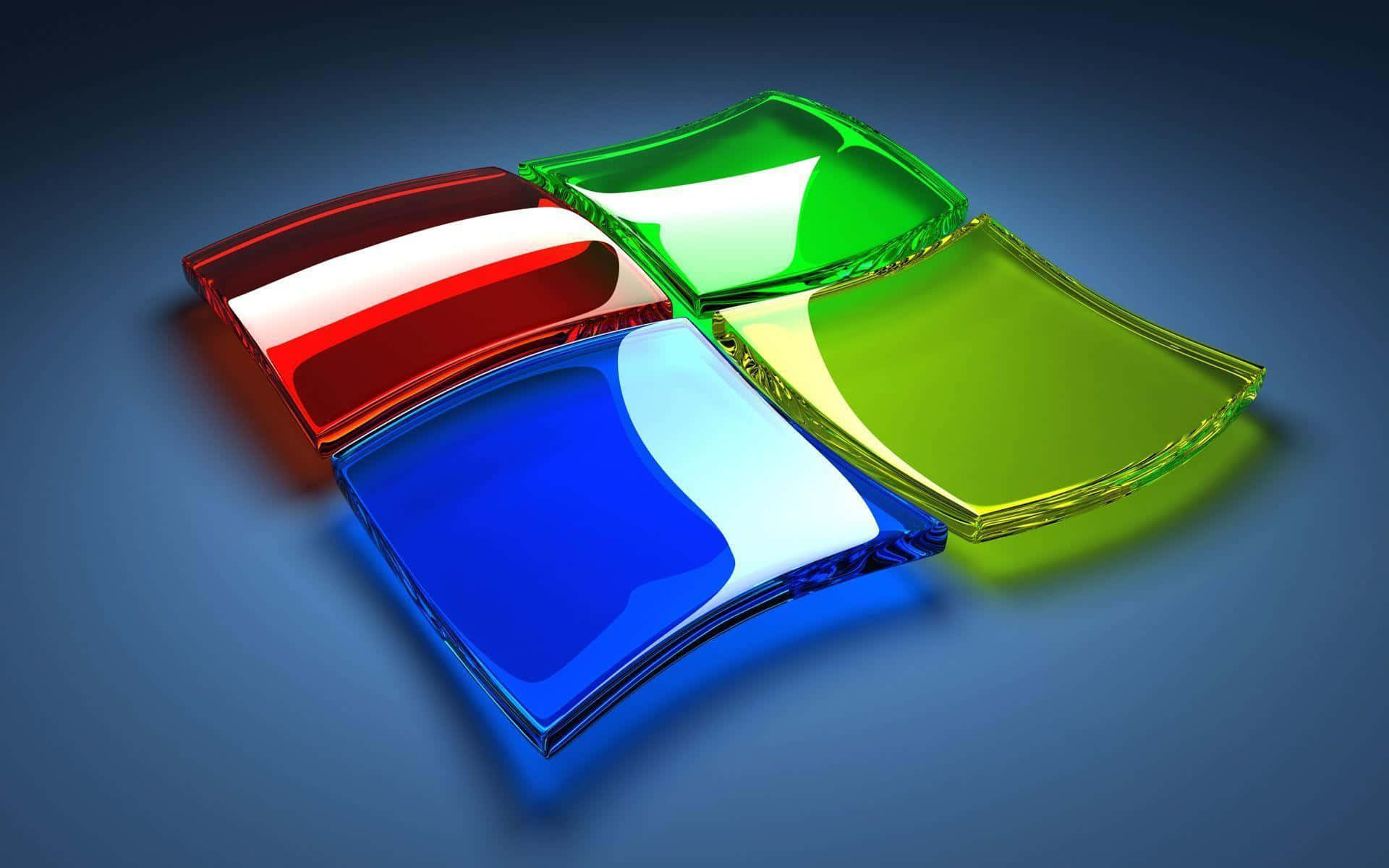 Logotipode Windows 7 Sobre Un Fondo Oscuro Fondo de pantalla