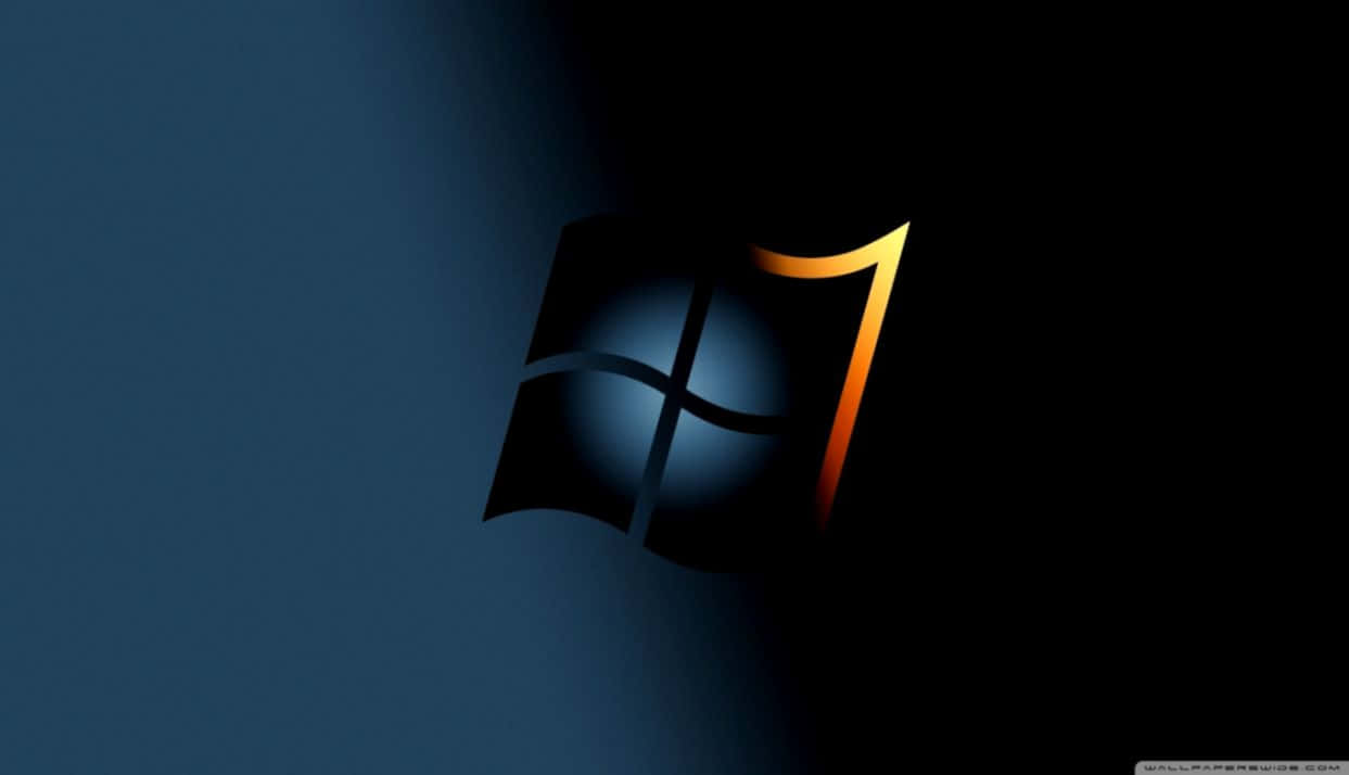 Logotipode Windows En Un Fondo Negro Fondo de pantalla