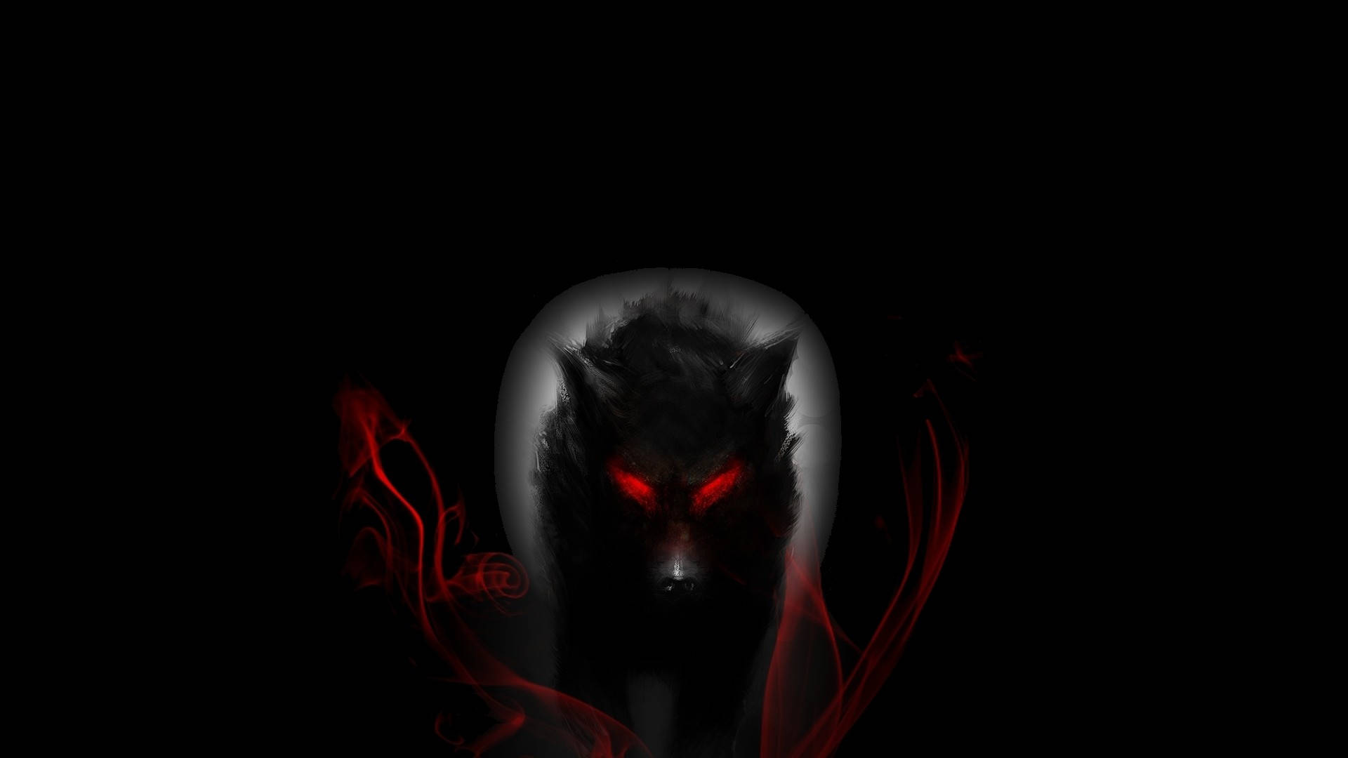 Cool Wolf Dark Aesthetic Wallpaper