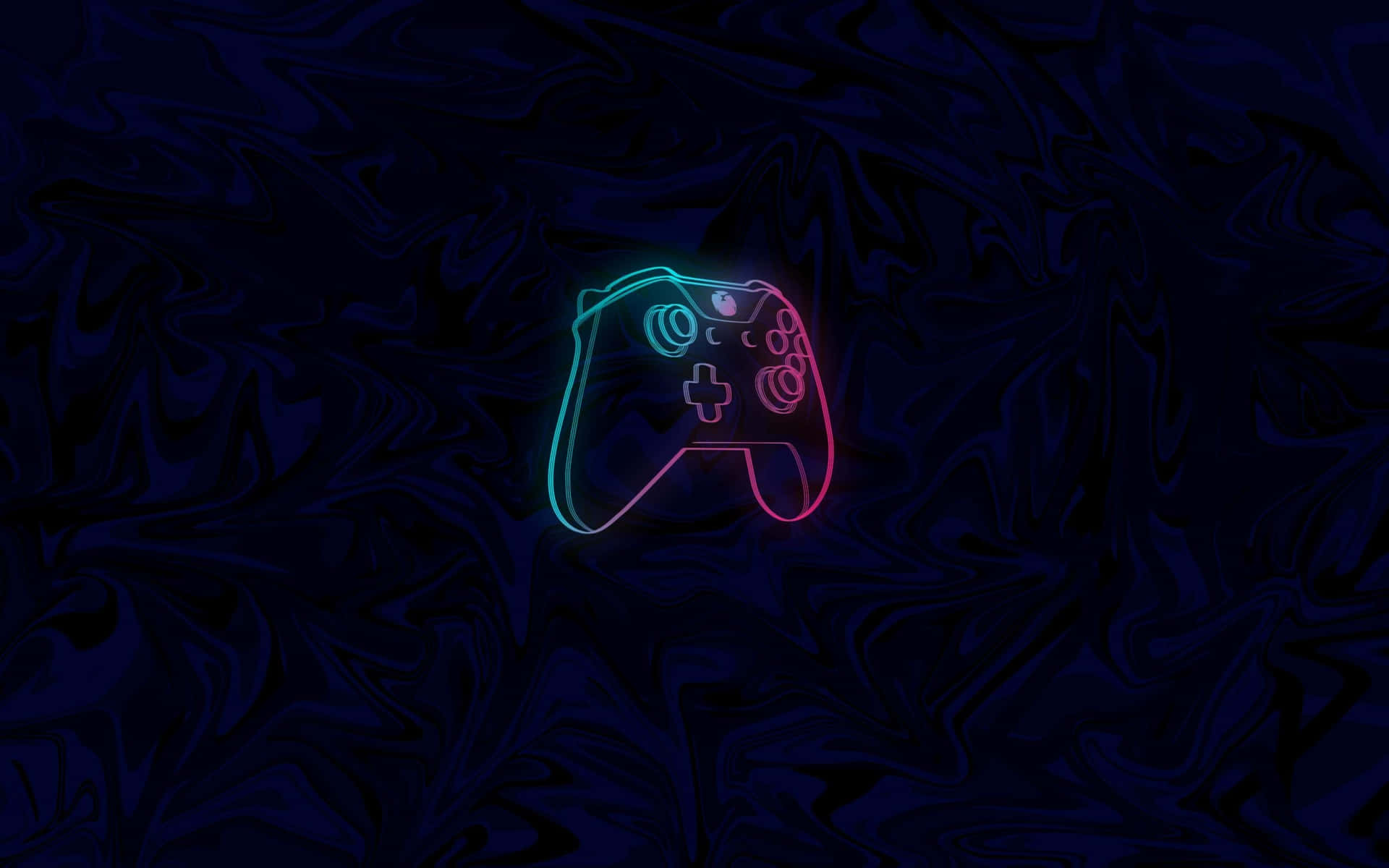 Sfondobello Di Xbox Con Contorno Neon Sfondo