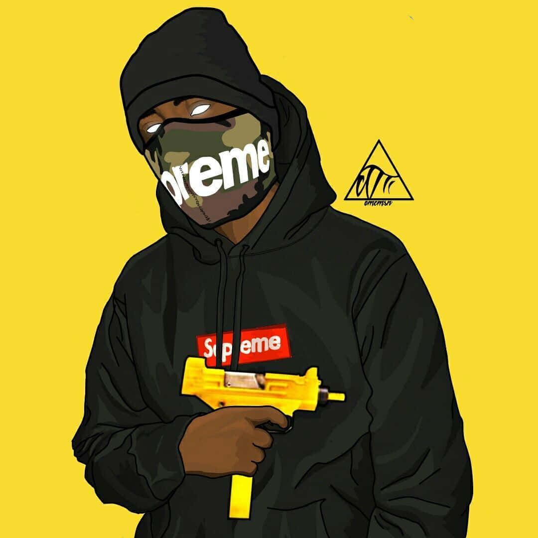 Yellow Supreme Gangster Cool Xbox Profile Picture