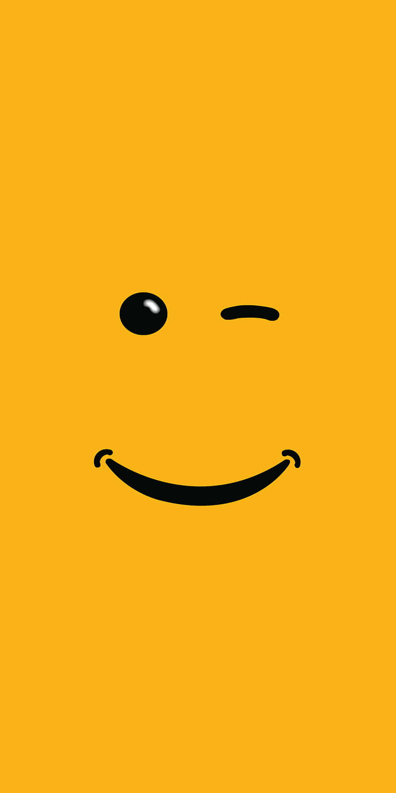 En gul smiley ansigt med sorte øjne Wallpaper