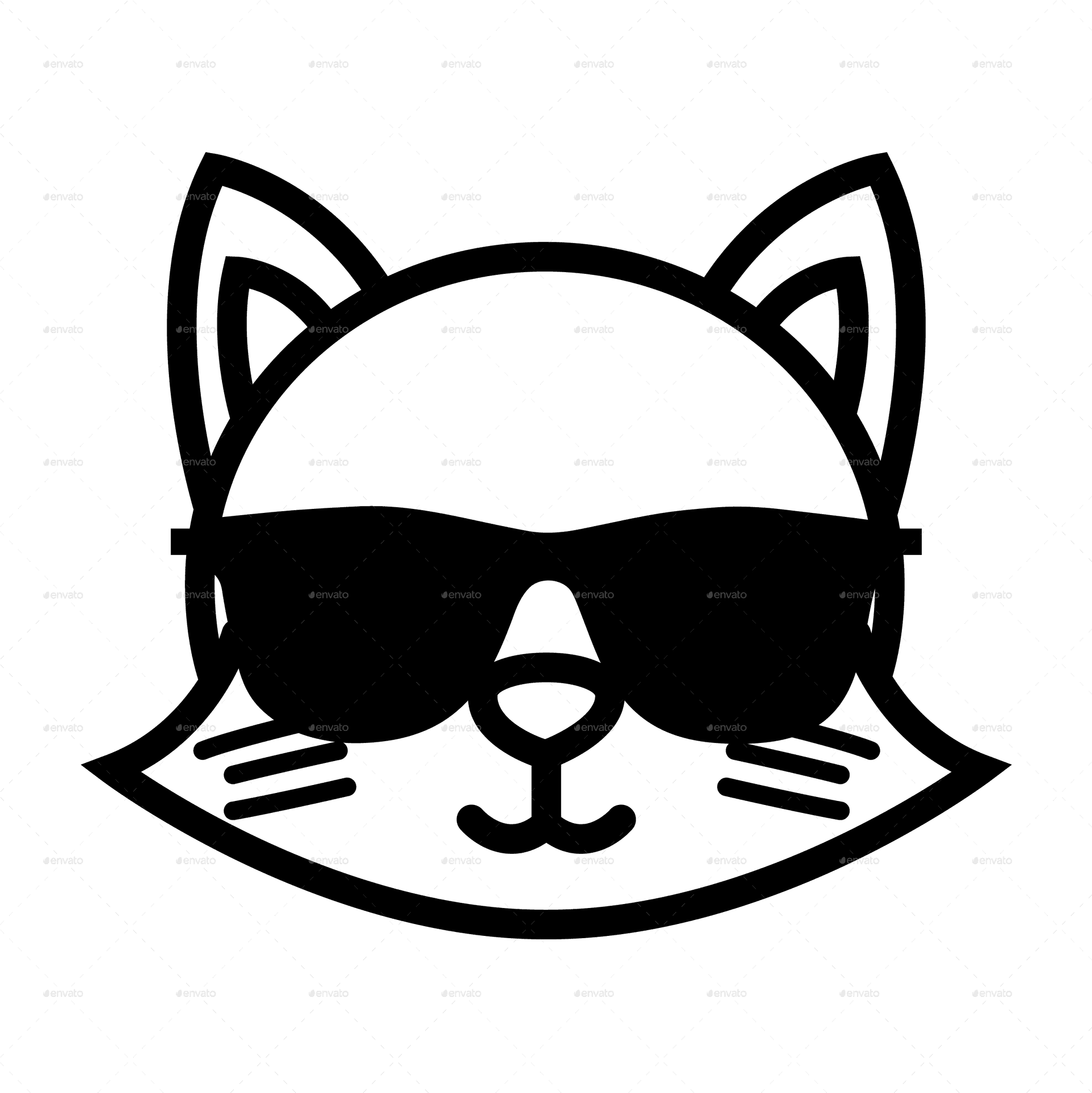 Cool_ Cat_ Incognito_ Vector PNG