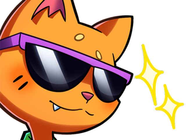 Cool_ Cat_with_ Sunglasses_ Vector PNG