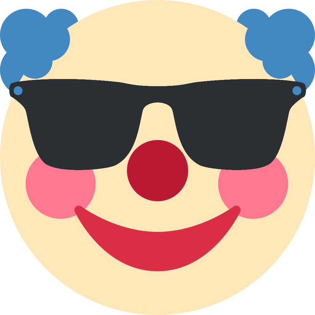 Cool_ Clown_ Emoji_with_ Sunglasses.png PNG