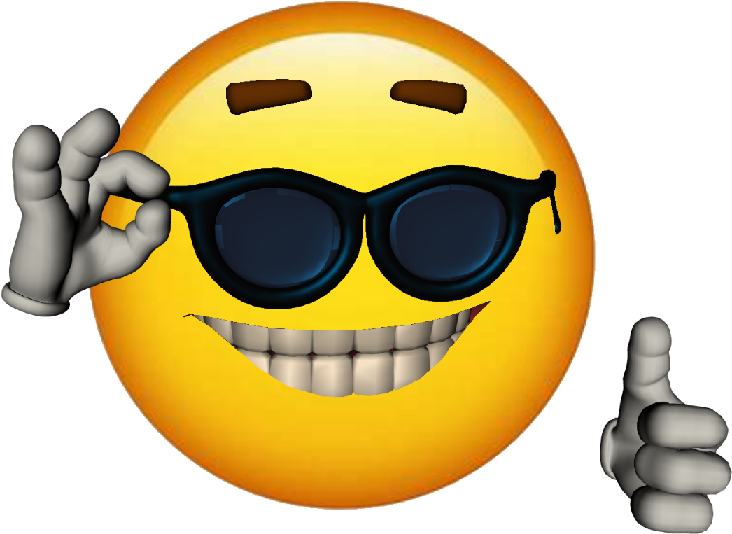 Cool_ Smiley_ Face_with_ Sunglasses PNG