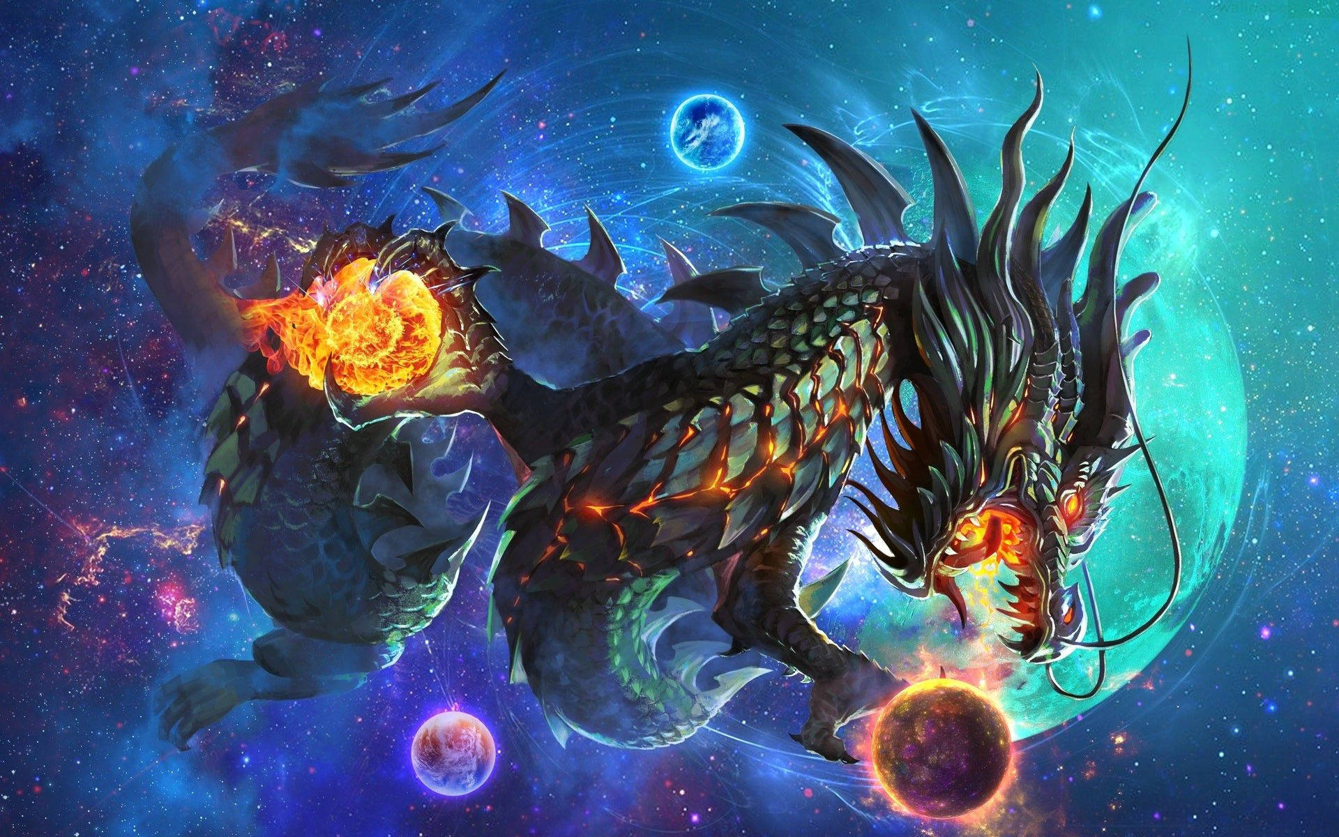 A magical and awe-inspiring coolest dragon Wallpaper