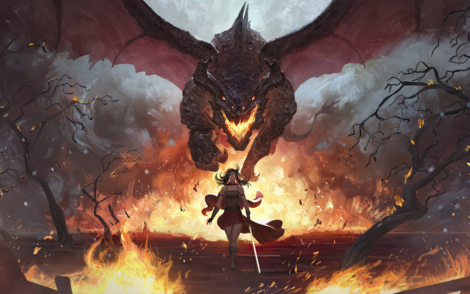 Coolest Dragon Fantasy Collection Art Wallpaper
