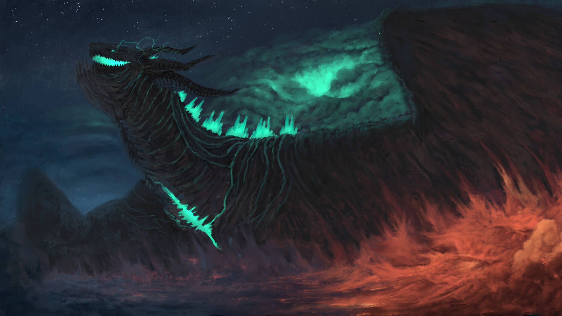Coolest Dragon Fantasy Dominator Of Storms Digital Art Wallpaper
