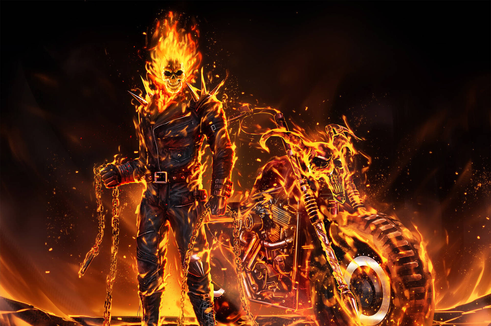 Coolest Ghost Rider Art Background