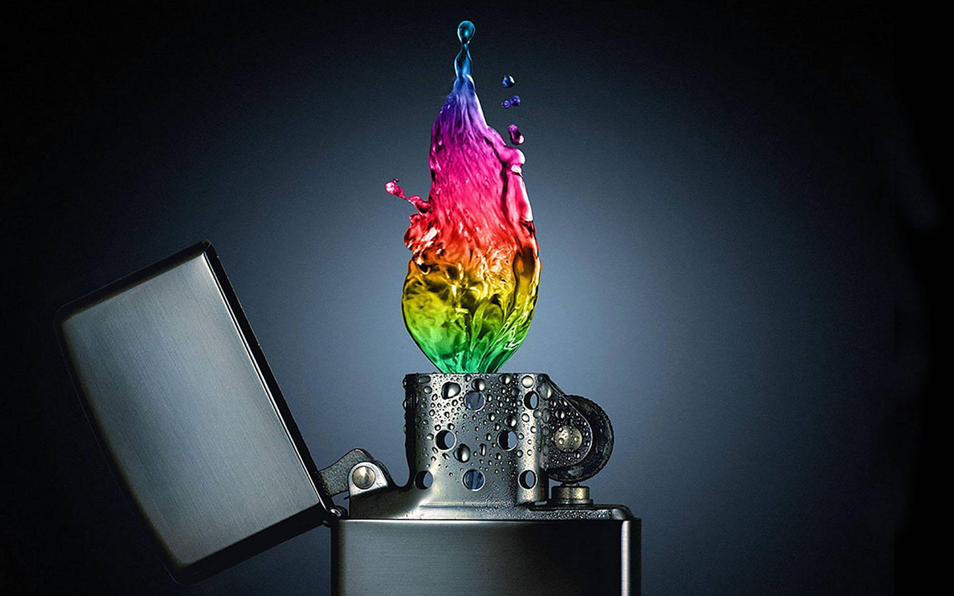 Coolest Multicolored Lighter Flame Wallpaper