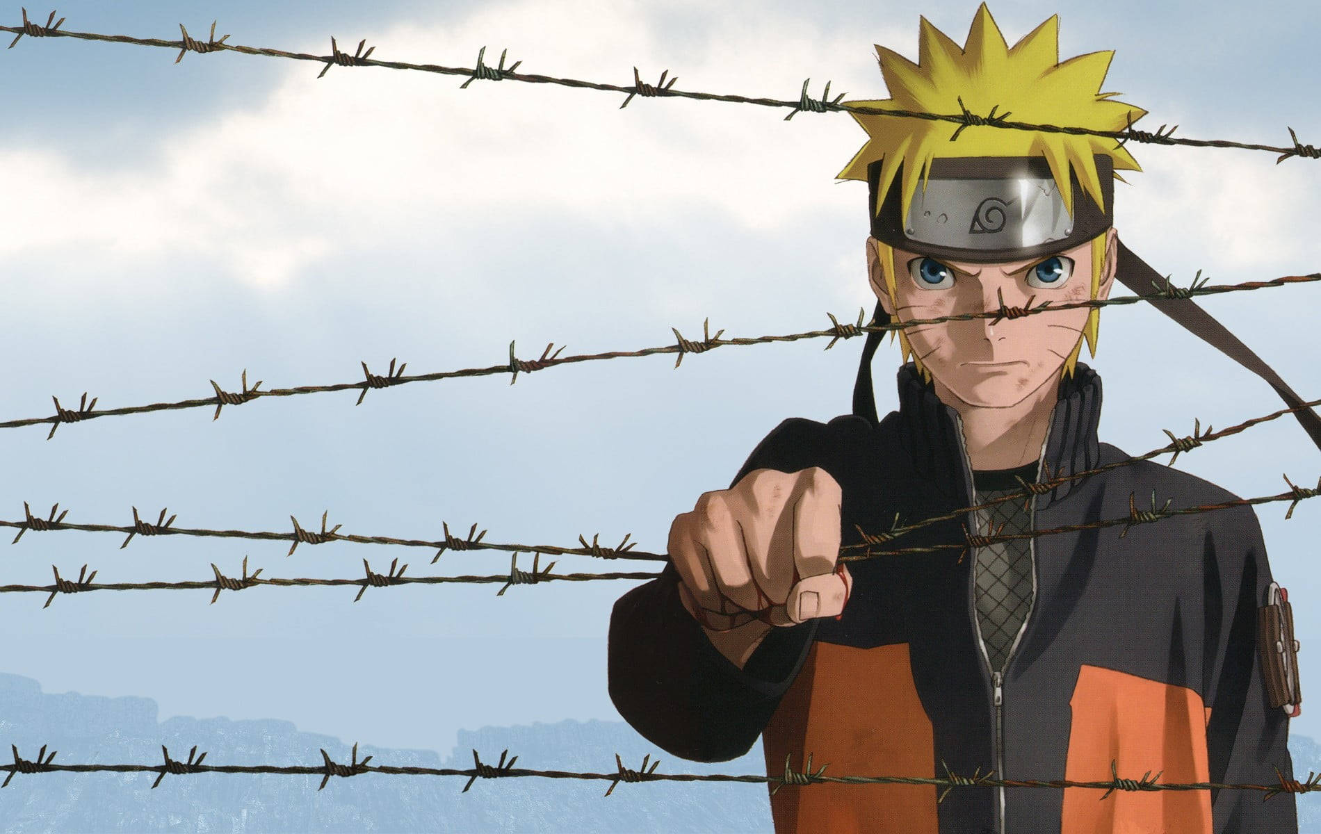 Coolest Naruto In Barbwire Poster Wallpaper