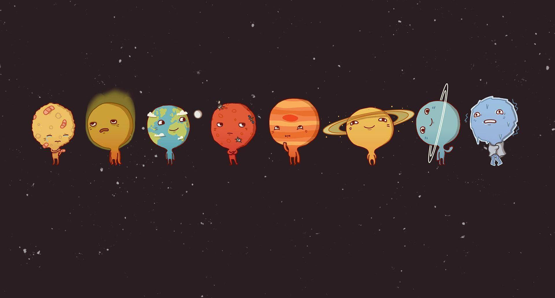 Coolest Solar System Emoji Wallpaper