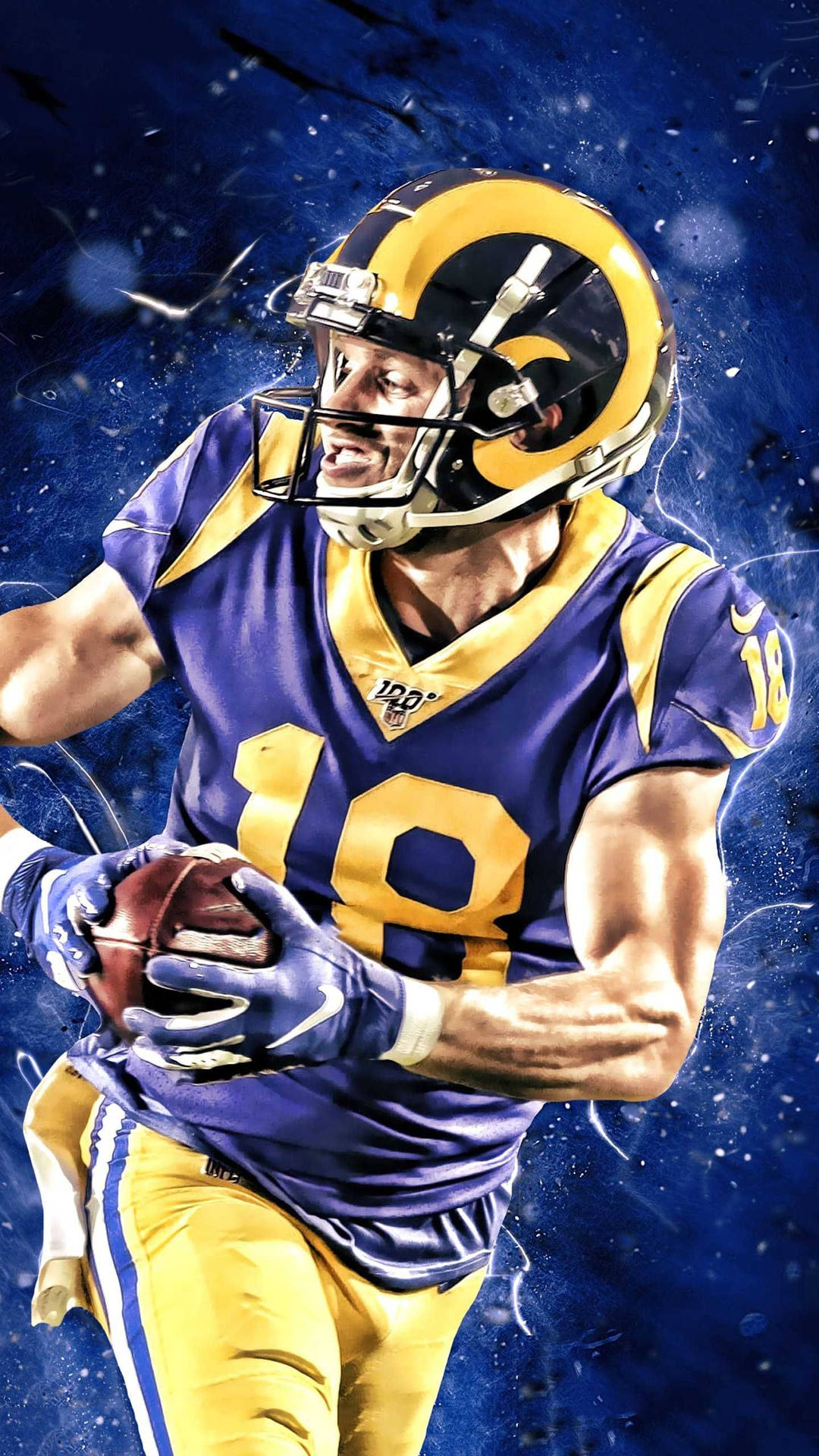 Cooper Kupp NFL LA Rams Photo Manipulation Art Wallpaper