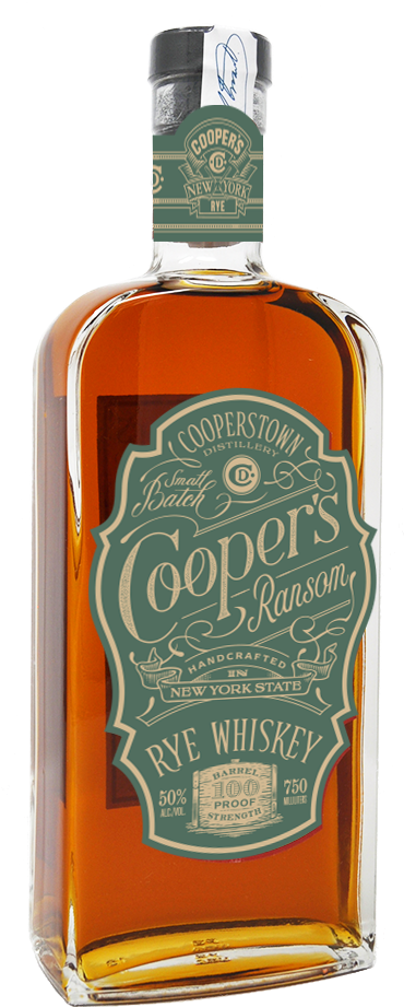 Coopers Ransom Rye Whiskey Bottle PNG