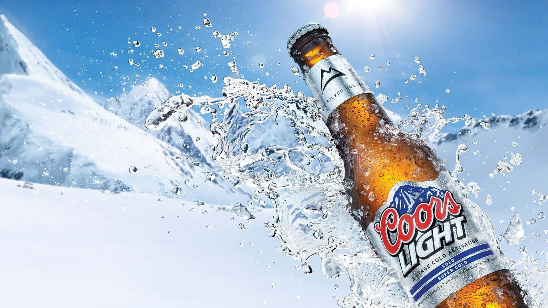 Coors Light With A Splash Of Water Wallpaper