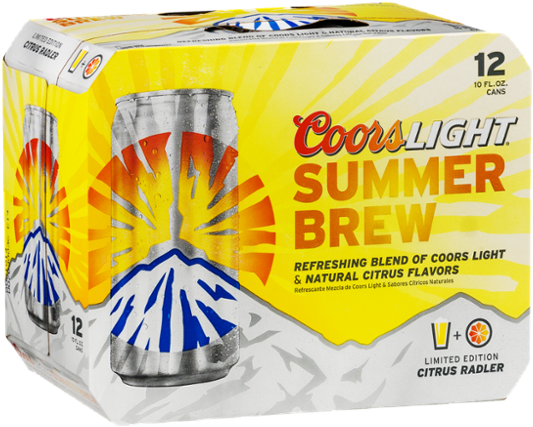 Coors Light Summer Brew Citrus Flavored Beer Pack PNG