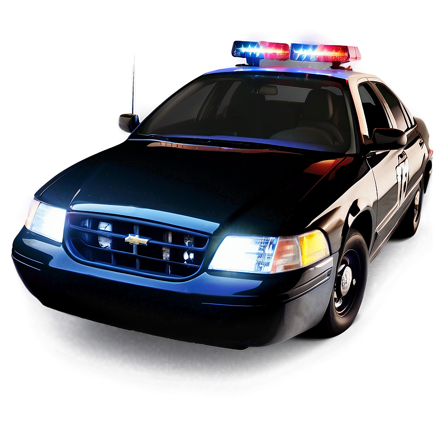 Cop Car With Lights Png 06132024 PNG