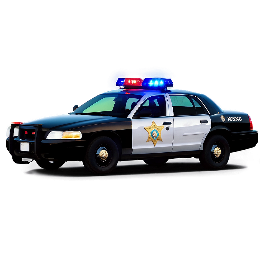 Cop Car With Lights Png 06132024 PNG