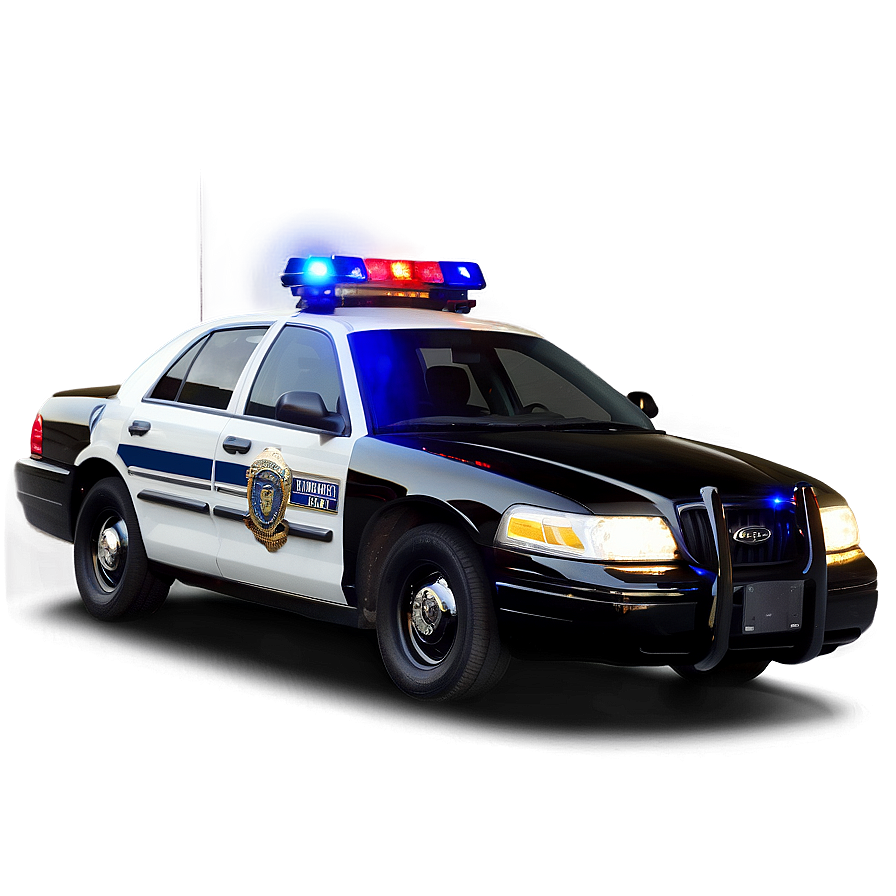 Cop Car With Lights Png Ubf PNG