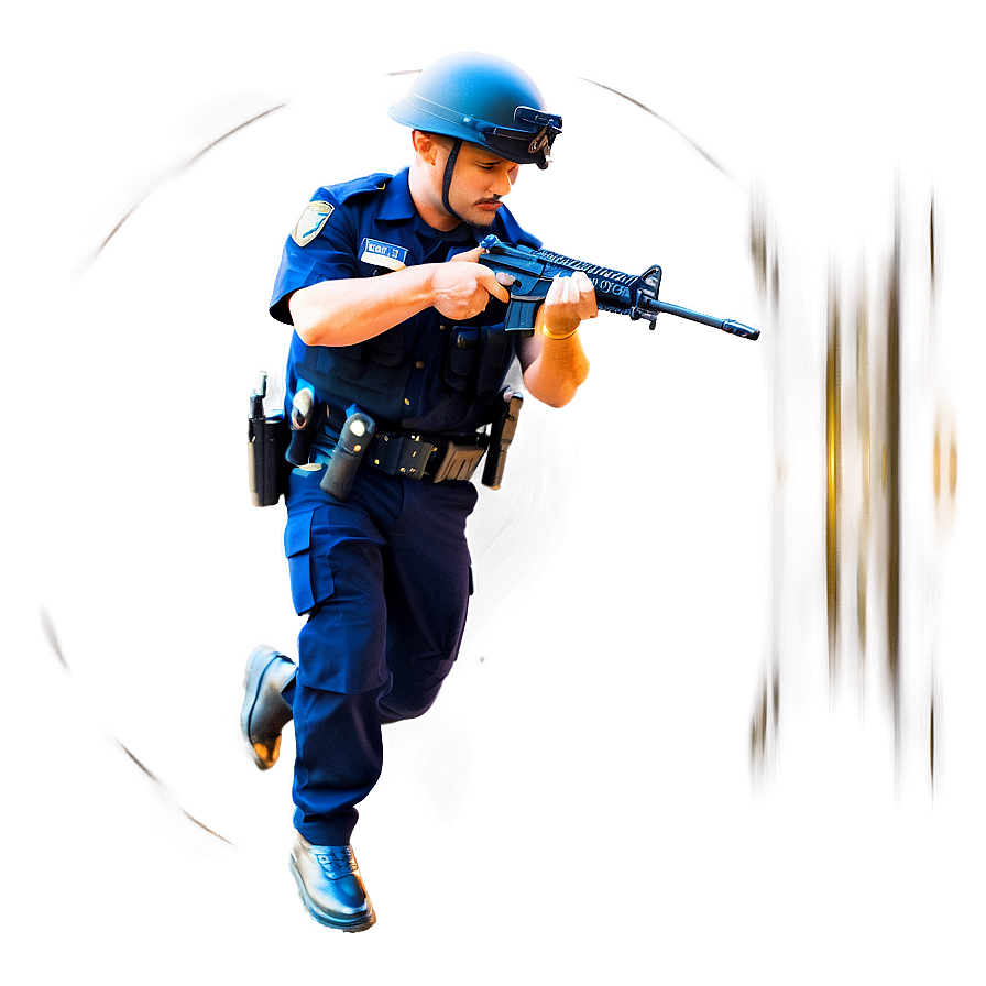 Cop In Action Png Fer22 PNG