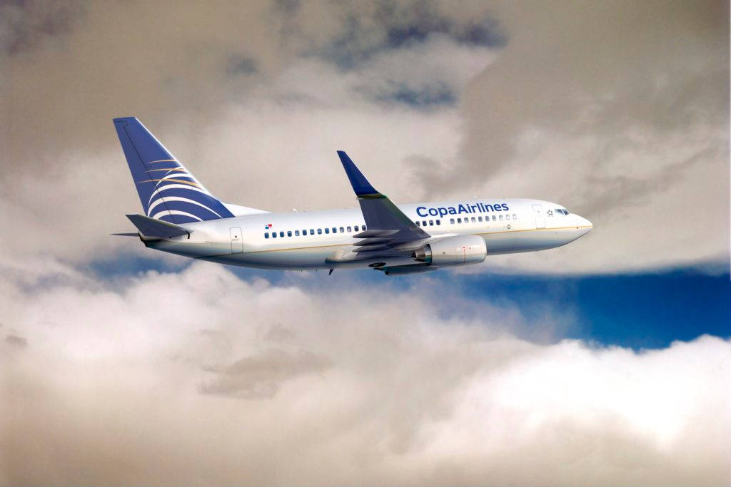 Copa Airlines On Chunky White Clouds Wallpaper