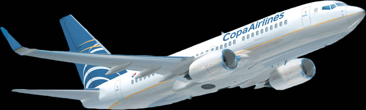 Aviónde Copa Airlines Volando Hacia Arriba. Fondo de pantalla